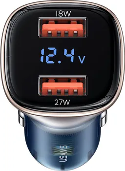 USAMS C29 45W A+A DUAL PORTS DIGITAL DISPLAY FAST AUTO PUNJAČ (2 / 4)