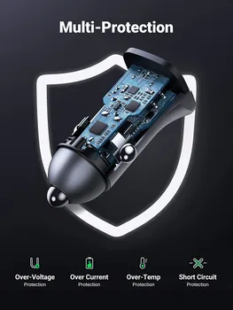 UGREEN AUTO PUNJAČ USB+USB-C QC 3.0 30W (6 / 10)