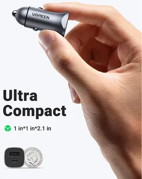 UGREEN AUTO PUNJAČ USB+USB-C QC 3.0 30W (9 / 10)