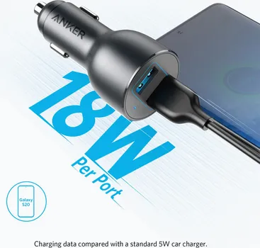 ANKER POWERDRIVE III 2-PORT 36W ALU AUTO PUNJAČ (2 / 7)