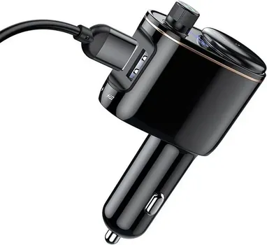 BASEUS TRANSMITER FM BLUETOOTH MP3 WITH CAR CHARGER 2 X USB S-06 BLACK CCHC000001 (2 / 6)