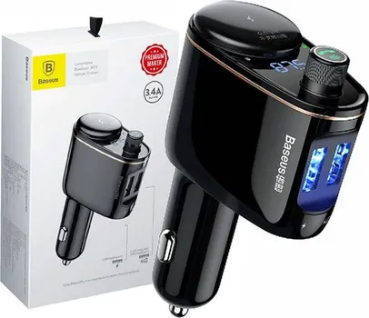 BASEUS TRANSMITER FM BLUETOOTH MP3 WITH CAR CHARGER 2 X USB S-06 BLACK CCHC000001 (6 / 6)