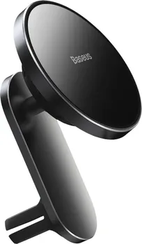 BASEUS CAR HOLDER WITH WIRELESS CHARGING TO AIR VENT SUPPORT MAGSAFE 15W BIG ENERGY WXJN-01 BLACK (1 / 8)