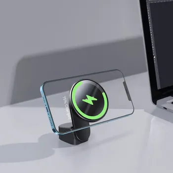 BASEUS CAR HOLDER WITH WIRELESS CHARGING TO AIR VENT SUPPORT MAGSAFE 15W BIG ENERGY WXJN-01 BLACK (6 / 8)