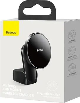 BASEUS CAR HOLDER WITH WIRELESS CHARGING TO AIR VENT SUPPORT MAGSAFE 15W BIG ENERGY WXJN-01 BLACK (8 / 8)