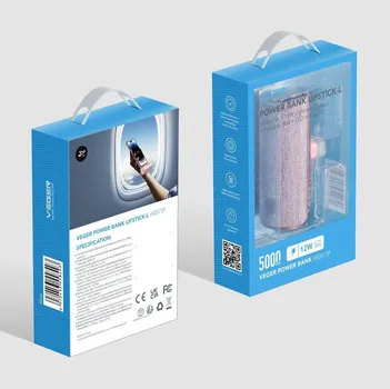 VEGER POWERBANK 5 000 MAH WITH BUILT-IN CONNECTOR LIGHTNING PD QC3.0 2,4A 12W PLUGON (W0573P) PURPLE (3 / 3)