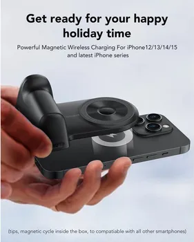 VEGER POWERBANK 5 000 MAH COMPATIBLE WITH MAGSAFE PD QC3.0 20W TOURIST (W0569) BLACK (4 / 10)