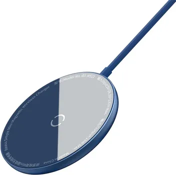 BASEUS WIRELESS CHARGER SIMPLE MINI MAGNETIC 15W FOR MAGSAFE IPHONE BLUE WXJK-H03 (1 / 7)