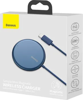 BASEUS WIRELESS CHARGER SIMPLE MINI MAGNETIC 15W FOR MAGSAFE IPHONE BLUE WXJK-H03 (7 / 7)