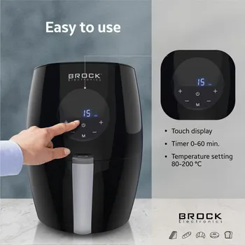 BROCK DIGITALNA FRITEZA AIRFRYER 3.5L, 1200W AFD 3502 BK (3 / 10)