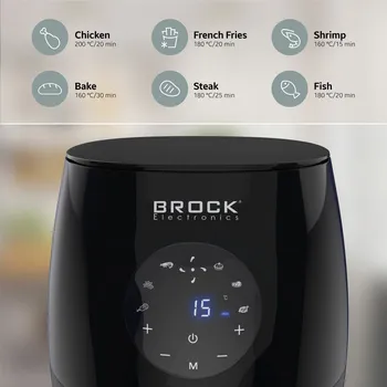 BROCK DIGITALNA FRITEZA AIRFRYER 3.5L, 1200W AFD 3502 BK (4 / 10)