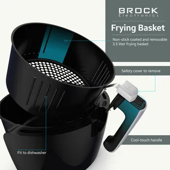 BROCK DIGITALNA FRITEZA AIRFRYER 3.5L, 1200W AFD 3502 BK (5 / 10)