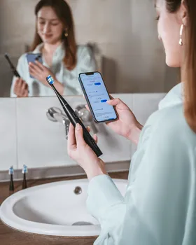 AENO SMART SONIC ELECTRIC TOOTHBRUSH, DB2S: BLACK, 4MODES + SMART, WIRELESS CHARGING, 46000RPM, 90 DAYS WITHOUT CHARGING, IPX7 (2 / 2)