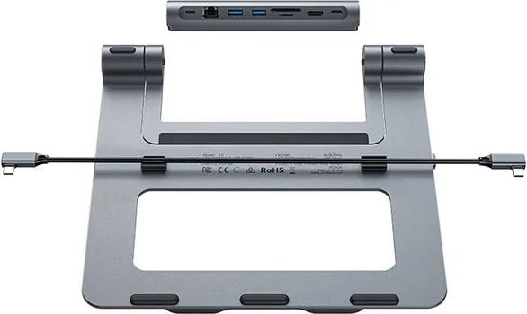 ACEFAST E5 PLUS USB-C MULTIFUNKCIONALNI STALAK ZA LAPTOP CRNI (3 / 5)