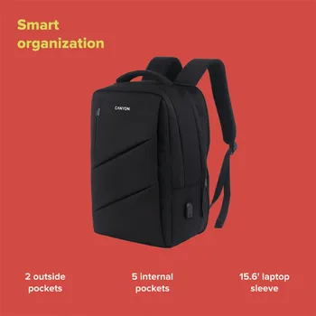 CANYON BPE-5 LAPTOP BACKPACK FOR 15.6 INCH (10 / 11)
