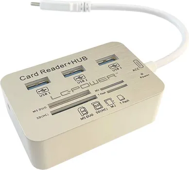 LC POWER USB TYPE-C HUB3X USB 3.0 TYPE A, CARD READERSD(HC), T-FLASH, M2, MS DUO CARDS (2 / 5)