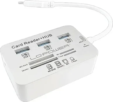 LC POWER USB TYPE-C HUB3X USB 3.0 TYPE A, CARD READERSD(HC), T-FLASH, M2, MS DUO CARDS (3 / 5)