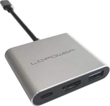LC POWER USB-C HUBUSB-A, USB-C (PD 100W),1X HDMI DO 4K UHD (1 / 2)