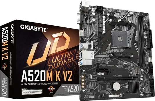 GIGABYTE MB [A520M K V2 G10]AM4 2XDDR4 M.2 4XSATA 6XUSBVGA, HDMI MATX (1 / 7)