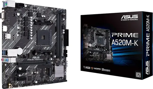 ASUS MB PRIME A520M-KAMD A520 AM4 2XDDR4VGA,HDMI RAID MICRO ATX (1 / 5)