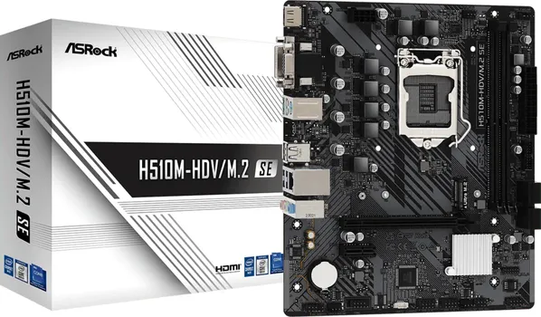ASROCK MB H510M-HDV/M.2 SEINTEL H470 LGA1200 2XDDR4M.2 VGA,DVI,HDMI MICRO ATX (3 / 3)