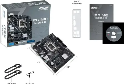 ASUS MB PRIME H610M-K D4INTEL H610 LGA 17002XDDR4 VGA,HDMI MICRO ATX (6 / 6)
