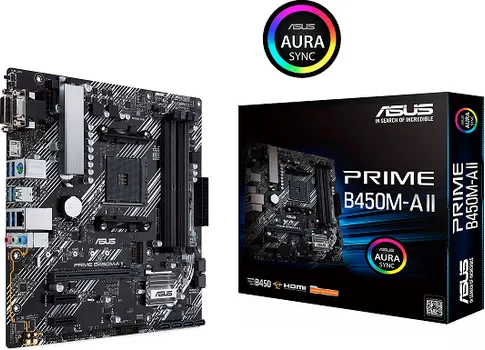ASUS MB PRIME B450M-A IIAMD B450 AM4 4XDDR4VGA,DVI,HDMI MICRO ATX (2 / 5)