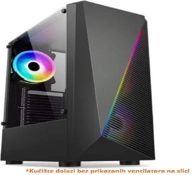 UBIT GAMING CASE UB-GB01BLACK, 4 SLOTA, 3X SSD, 1X HDDNO ODD, 1X USB 3.0+ 2X USB 2.0, + HD AUD (1 / 7)