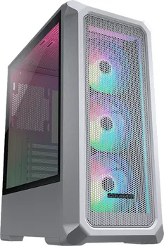 COUGAR | ARCHON 2 MESH RGB (WHITE) | PC CASE | MID TOWER / MESH FRONT PANEL / 3 X ARGB FANS / 3MM TG LEFT PANEL + COUGAR PSU STC600 / 600W PREINSTALLED (2 / 4)