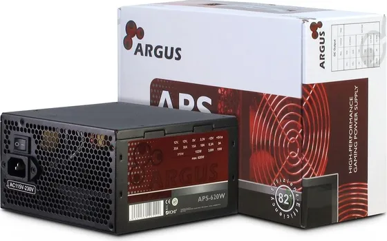 POWER SUPPLY INTER-TECH ARGUS APS 620W, EFFICIENCY 86.3%, DUAL RAIL (30A/30A), 120 MM SILENT FAN WITH AUTOMATIC CONTROL, 1X6+2PINPCIE, 4XSATA, 4XMOLEX, 1XFLOPPY, 1X4+4PINEPS12V, ACTIVE PFC, O (3 / 3)