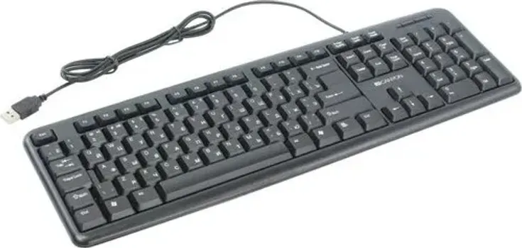 CANYON KB-1, WIRED KEYBOARD, 104 KEYS, USB2.0, BLACK, CABLE LENGTH 1.5M, 443*145*24MM, 0.37KG, ADRIATIC (3 / 5)
