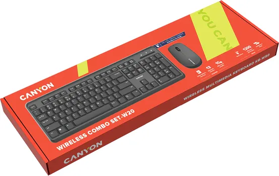 CANYON SET-W20 EN/AD KEYBOARD+MOUSE VELVET WIRELESS BLACK (3 / 3)