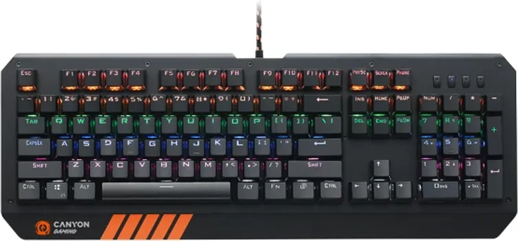 CANYON WIRED MULTIMEDIA GAMING KEYBOARD WITH LIGHTING EFFECT, 108PCS RAINBOW LED, NUMBERS 104KEYS, EN DOUBLE INJECTION LAYOUT, CABLE LENGTH 1.8M (3 / 13)