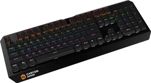 CANYON WIRED MULTIMEDIA GAMING KEYBOARD WITH LIGHTING EFFECT, 108PCS RAINBOW LED, NUMBERS 104KEYS, EN DOUBLE INJECTION LAYOUT, CABLE LENGTH 1.8M (3 / 9)