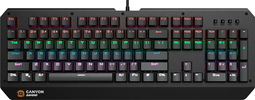 CANYON WIRED MULTIMEDIA GAMING KEYBOARD WITH LIGHTING EFFECT, 108PCS RAINBOW LED, NUMBERS 104KEYS, EN DOUBLE INJECTION LAYOUT, CABLE LENGTH 1.8M (4 / 9)