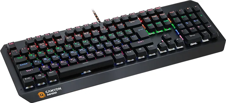 CANYON WIRED MULTIMEDIA GAMING KEYBOARD WITH LIGHTING EFFECT, 108PCS RAINBOW LED, NUMBERS 104KEYS, EN DOUBLE INJECTION LAYOUT, CABLE LENGTH 1.8M (6 / 9)