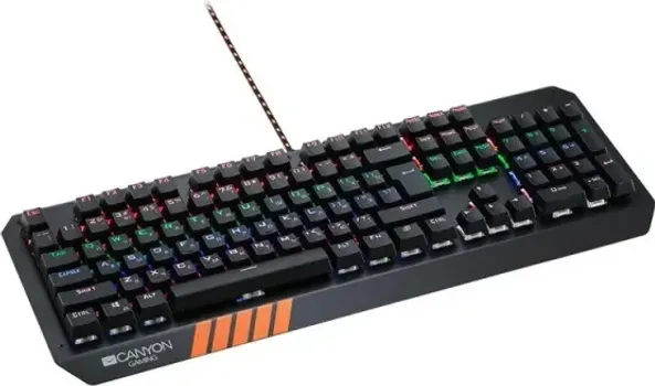 CANYON WIRED MULTIMEDIA GAMING KEYBOARD WITH LIGHTING EFFECT, 108PCS RAINBOW LED, NUMBERS 104KEYS, EN DOUBLE INJECTION LAYOUT, CABLE LENGTH 1.8M (9 / 13)