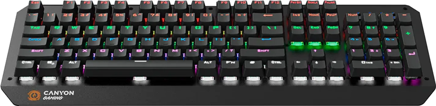 CANYON WIRED MULTIMEDIA GAMING KEYBOARD WITH LIGHTING EFFECT, 108PCS RAINBOW LED, NUMBERS 104KEYS, EN DOUBLE INJECTION LAYOUT, CABLE LENGTH 1.8M (7 / 9)
