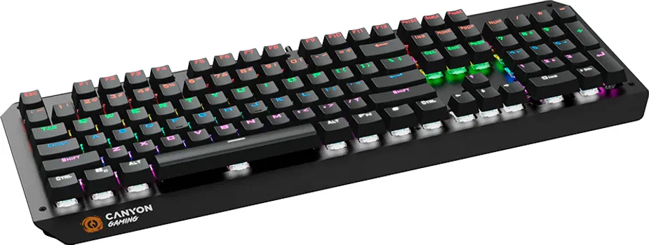 CANYON WIRED MULTIMEDIA GAMING KEYBOARD WITH LIGHTING EFFECT, 108PCS RAINBOW LED, NUMBERS 104KEYS, EN DOUBLE INJECTION LAYOUT, CABLE LENGTH 1.8M (8 / 9)