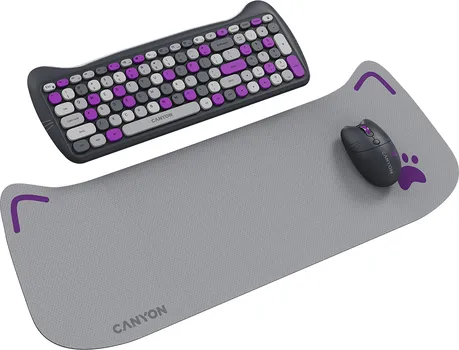 CANYON HSET-W6 EN/AD KEYBOARD+MOUSE KITTY EDITION AAA+АА WIRELESS VIOLET (6 / 6)