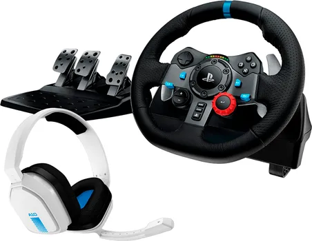 LOGITECH G29 DRIVING FORCE RACING WHEEL FOR PLAYSTATION5 AND PLAYSTATION4 - WHITE - USB (1 / 2)