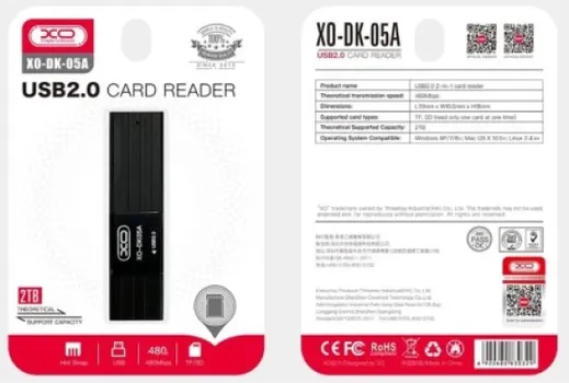 XO 2IN1 USB CARDREADER DK05A (2 / 2)