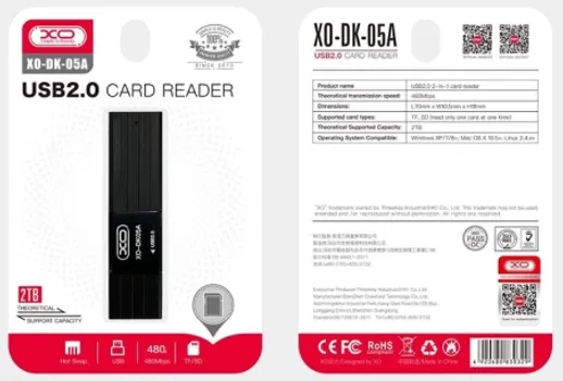 XO 2IN1 USB CARDREADER DK05A (2 / 2)