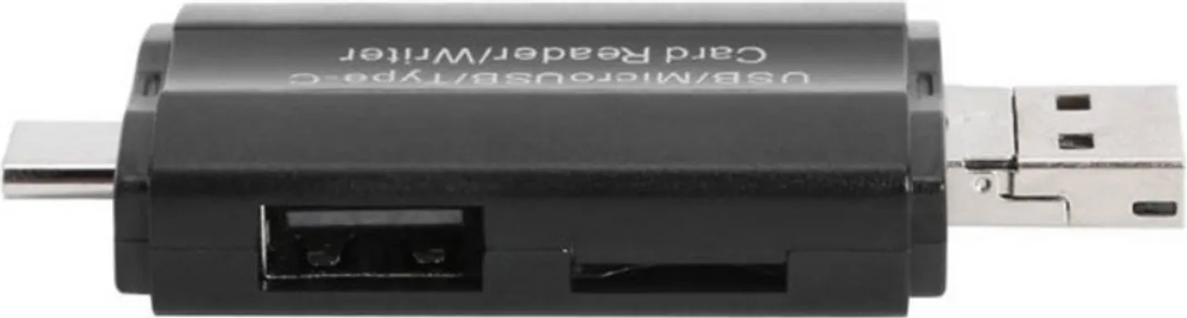 DM-HC45 3-IN-1 USB/MICRO USB/TYPE-C TF MEMORY CARD READER DATA TRANSFER ADAPTER OTG HUB (3 / 9)