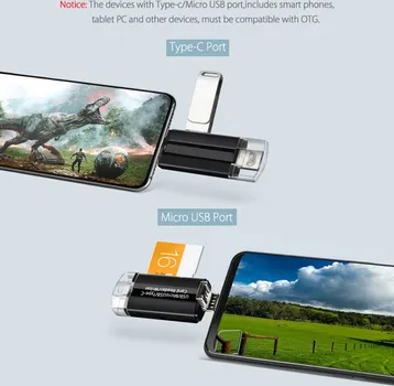 DM-HC45 3-IN-1 USB/MICRO USB/TYPE-C TF MEMORY CARD READER DATA TRANSFER ADAPTER OTG HUB (4 / 9)