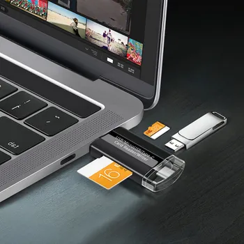 DM-HC45 3-IN-1 USB/MICRO USB/TYPE-C TF MEMORY CARD READER DATA TRANSFER ADAPTER OTG HUB (5 / 9)