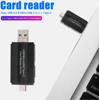 DM-HC45 3-IN-1 USB/MICRO USB/TYPE-C TF MEMORY CARD READER DATA TRANSFER ADAPTER OTG HUB (6 / 9)