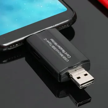 DM-HC45 3-IN-1 USB/MICRO USB/TYPE-C TF MEMORY CARD READER DATA TRANSFER ADAPTER OTG HUB (8 / 9)