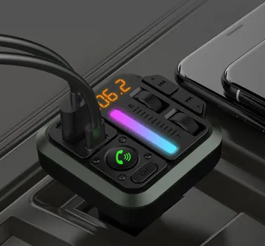 BLUE STAR TRANSMITER FM QC3.0 PD 20W AUTOBEAT MT04B BLACK (4 / 7)