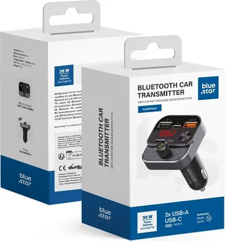 BLUE STAR TRANSMITER FM QC3.0 30W AUTOSTREAM BT84B BLACK (4 / 6)